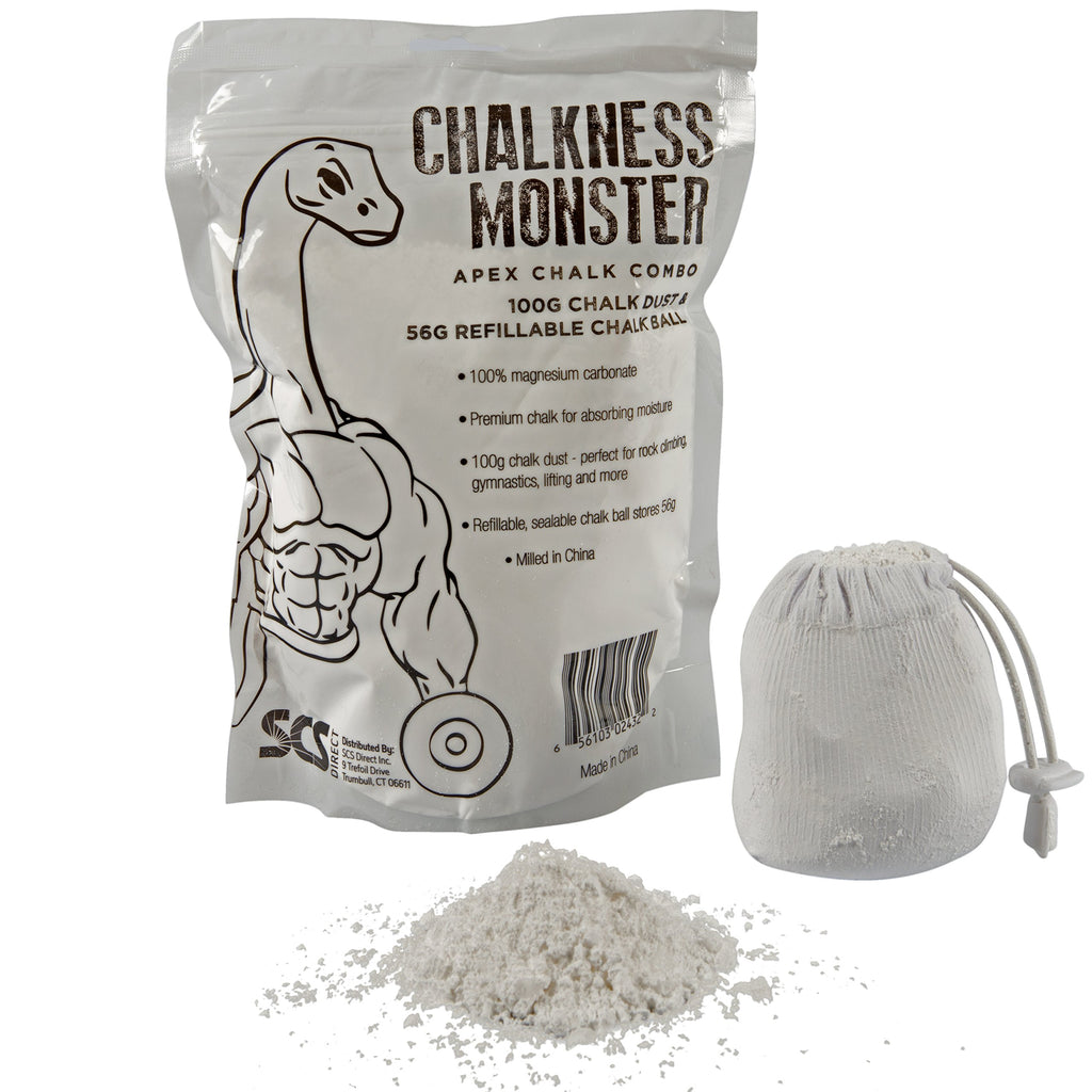 Gym Chalk Bag (100 Grams 3.5 oz) - Gymnastics Rock Climbing Power Lifting Crossfit No Slip No Moisture Chalk - Refillable Gym Chalk Bag