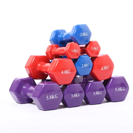 Mancuernas de Colores para Fitness y Tonificación