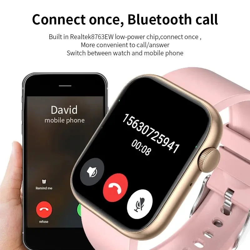 Smartwatch Fitness NNEOBA Dorado con Monitor de Salud